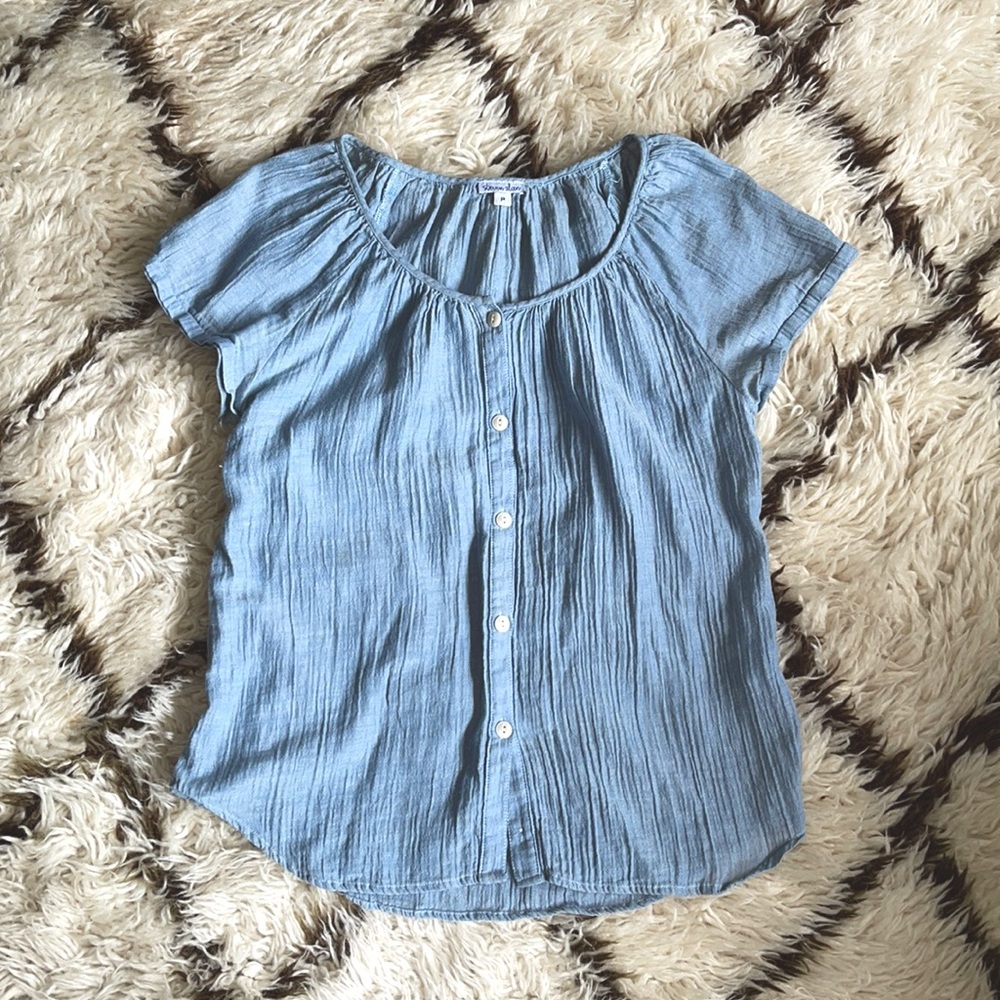 Steven Alan Blue Chambray Blouse